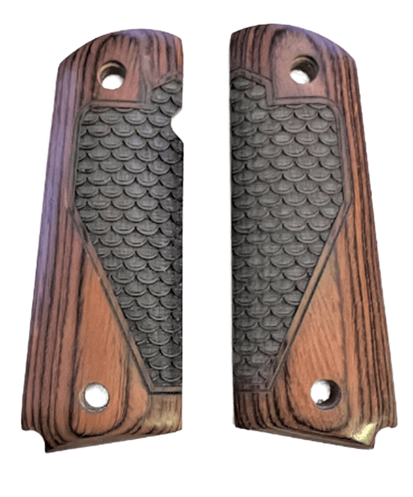 1911 Colt & Clones CUSTOM GRIPS Full size Dragon Scale Rosewood ...